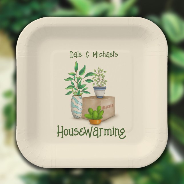 Plant Lovers Housewarming Paper Plate (Creator Uploaded)