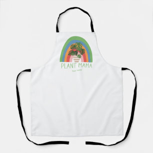 Plant Mama Boho Rainbow Monstera Leaves Gardener Apron