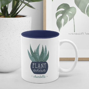Plant Mama   Personalised Plant Lovers Two-Tone Coffee Mug