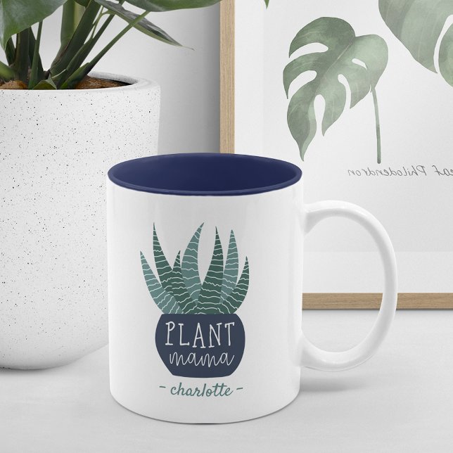 Plant Mama | Personalised Plant Lovers Two-Tone Coffee Mug (Creator Uploaded)