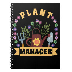 Plant Manager Mum Grandma Office Gardener Notebook