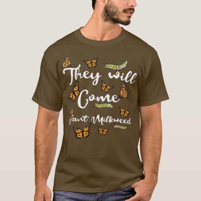 Plant Milkweed Monarch Butterfly Lover  Mother T-Shirt (Front)