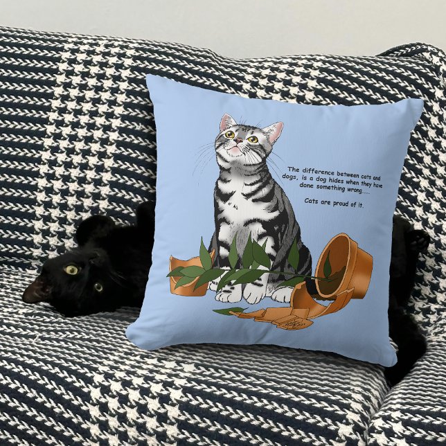 Plant Mischief Cat Cushion (Creator Uploaded)