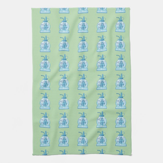 Plant mister misting pot plants tea towel (Vertical)