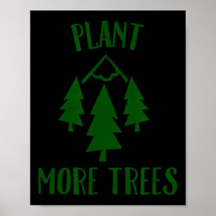 Plant More Trees Earth Day Forestry Glol Warming C Poster