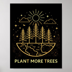 Plant More Trees Earth Day Nature Environmental Poster