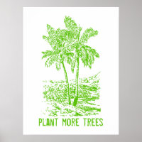 Plant More Trees Eco Friendly Wall