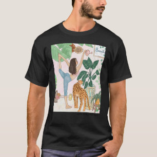 Plant Mum Cat Lady Peace Love Yoga Gardening Wome T-Shirt