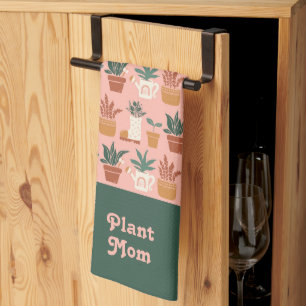 Plant Mum Cute Gardening Gift Tea Towel