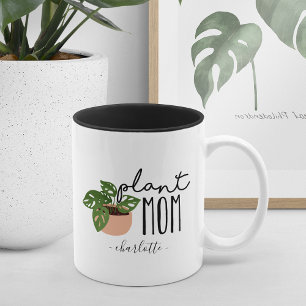 Plant Mum   Cute Personalised Plant Lover Two-Tone Coffee Mug