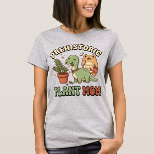 Plant Mum Funny Dinosaur Eating Houseplant T-Shirt