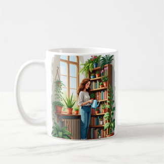 Plant Mum Gardening Book Nook - Indoor Gardening L Coffee Mug