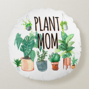Plant Mum -Gardening, Planter Gift For Mum Round Cushion