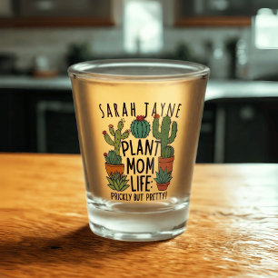 Plant Mum Life Prickly Cactus Shot Glass