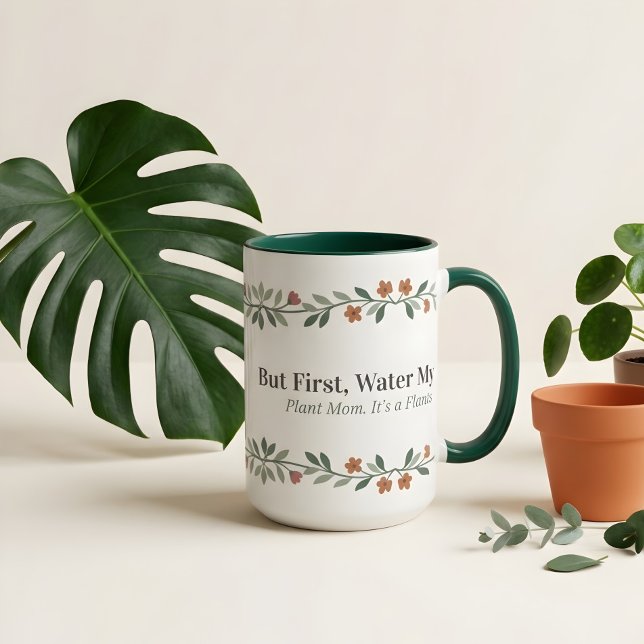 Plant Mum Mug Funny Botanical Coffee Mug (15oz) (Creator Uploaded)