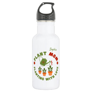 Plant Mum Planting With Love Personalised 532 Ml Water Bottle