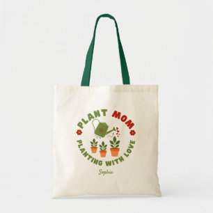 Plant Mum Planting With Love Personalised Tote Bag
