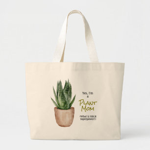Plant Mum Superpower Large Tote Bag