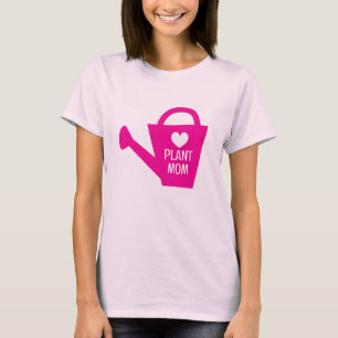 Plant Mum T-Shirt with cute pink watering jug