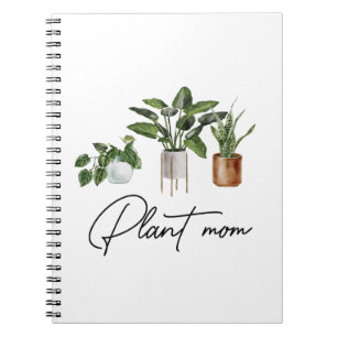 Plant Mum Watercolor House Plants Notebook