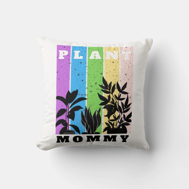 Plant Mummy Throw Pillow (Front)