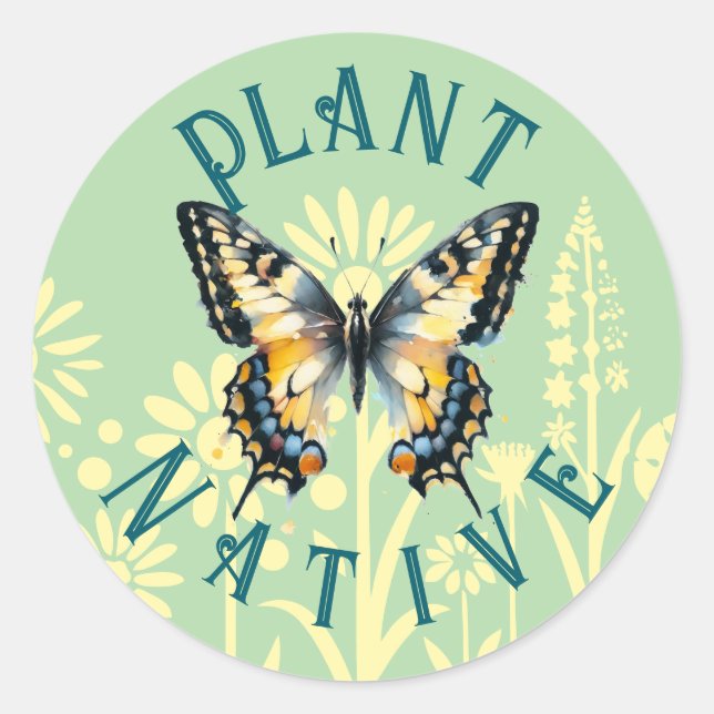 Plant Native Classic Round Sticker (Front)