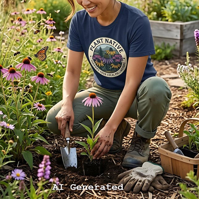 Plant Native – Support Local Pollinators Tri-Blend Shirt (Creator Uploaded)