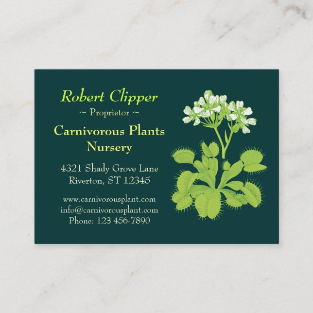 Plant Nursery Business Cards (Front)