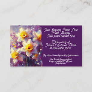 Plant Nursery Indoor Outdoor Shop Sales Etsy Business Card