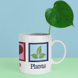 Plant Nursery Peace Love Plants Coffee Mug<br><div class="desc">Peace Love Plants. A cute plantsman gift for a lover of plants and botany. Cool present for a horticulturist or botanist.</div>