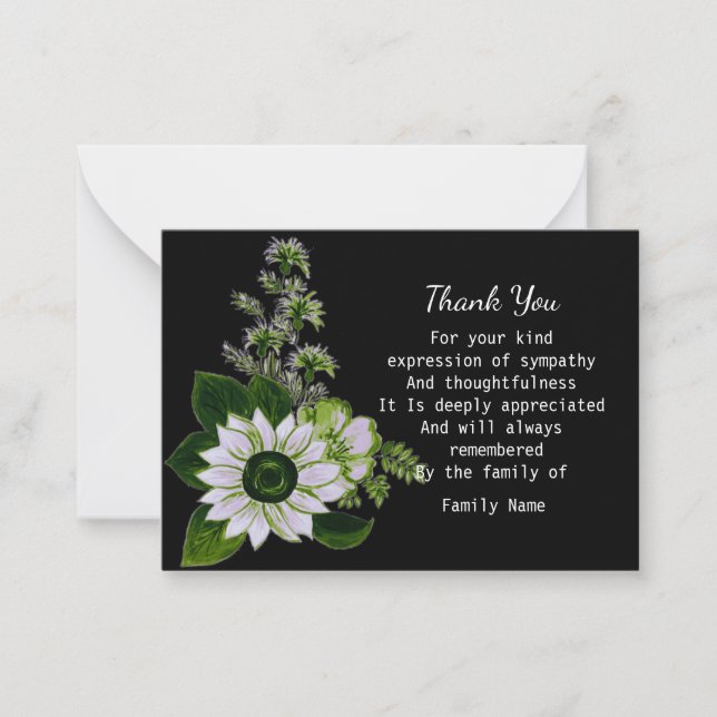 Plant Painting Thank You Card (Front)