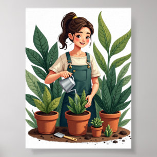 Plant Parent Gardening Houseplants Cosy Botanical Poster