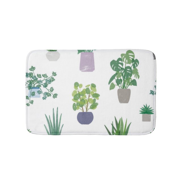 Plant pattern bath mat (Front)