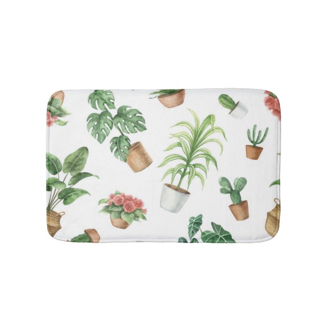 Plant pattern bath mat (Front)