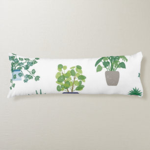 Plant pattern body cushion