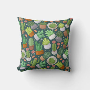 Plant pattern cushion