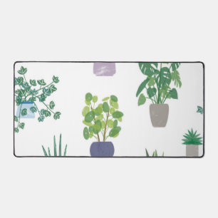 Plant pattern desk mat