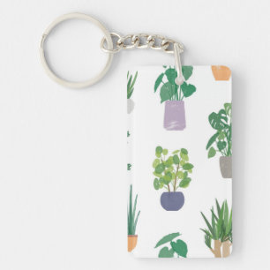 Plant pattern key ring
