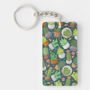 Plant pattern key ring
