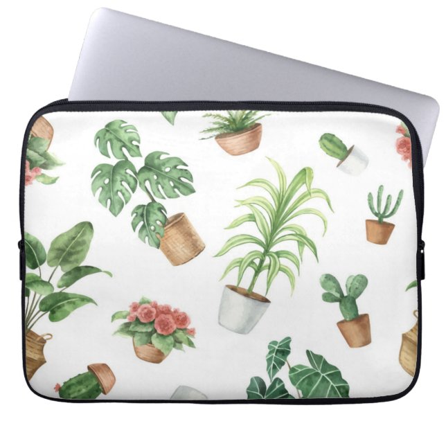Plant pattern laptop sleeve (Front)