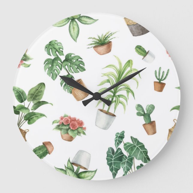Plant pattern large clock (Front)