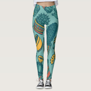 Plant pattern leggings