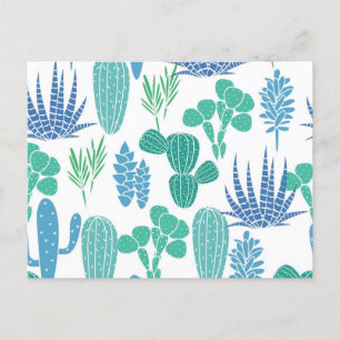 Plant pattern postcard