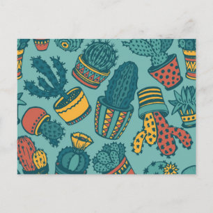 Plant pattern postcard