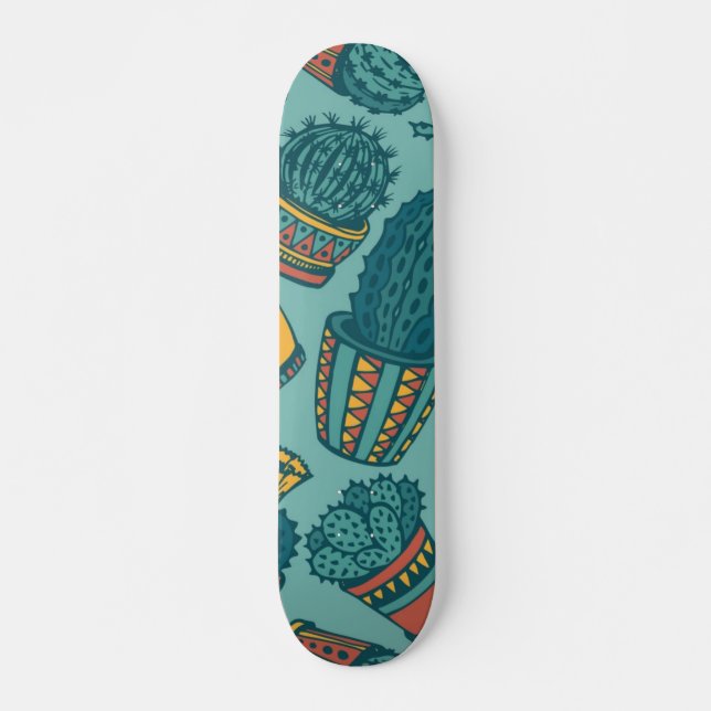 Plant pattern skateboard (Front)