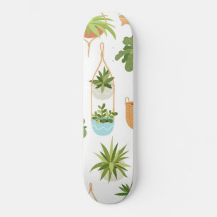 Plant pattern skateboard