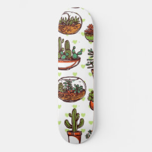 Plant pattern skateboard