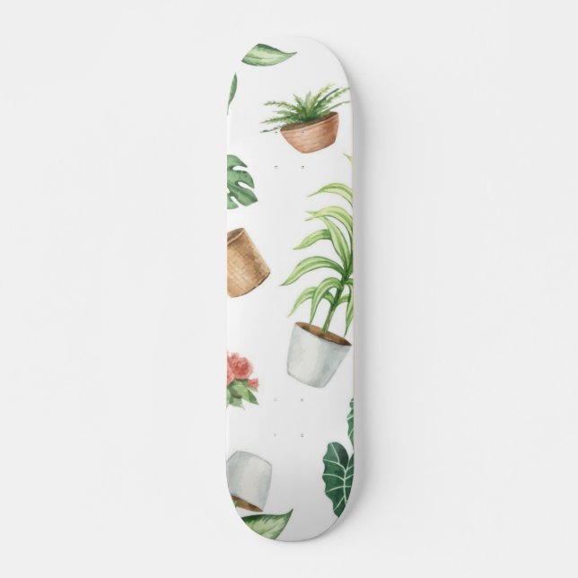 Plant pattern skateboard (Front)