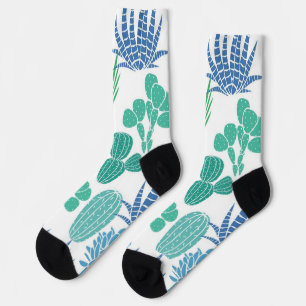 Plant pattern socks