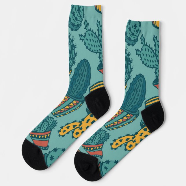 Plant pattern socks (Left)
